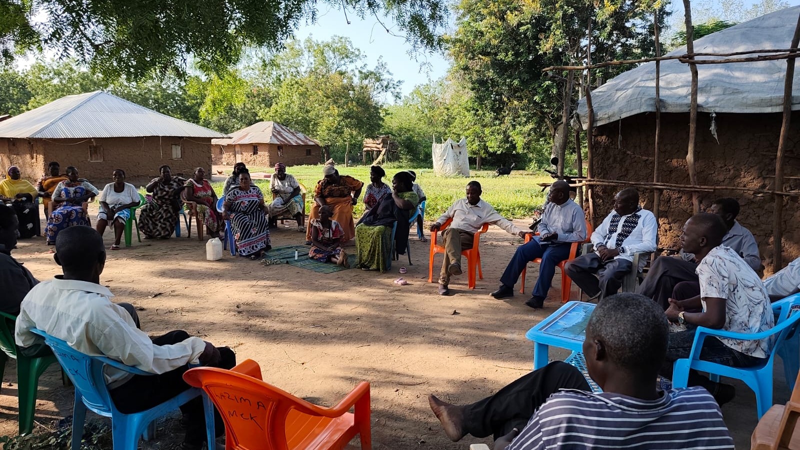 Community Engagement Meeting at Lazima Village